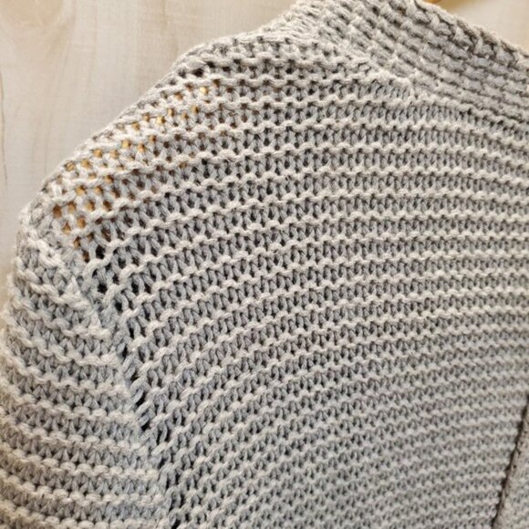 Long Button Front Cardigan Kenneth Cole w/ Pockets! Size L 100% Cotton - Picture 5 of 15